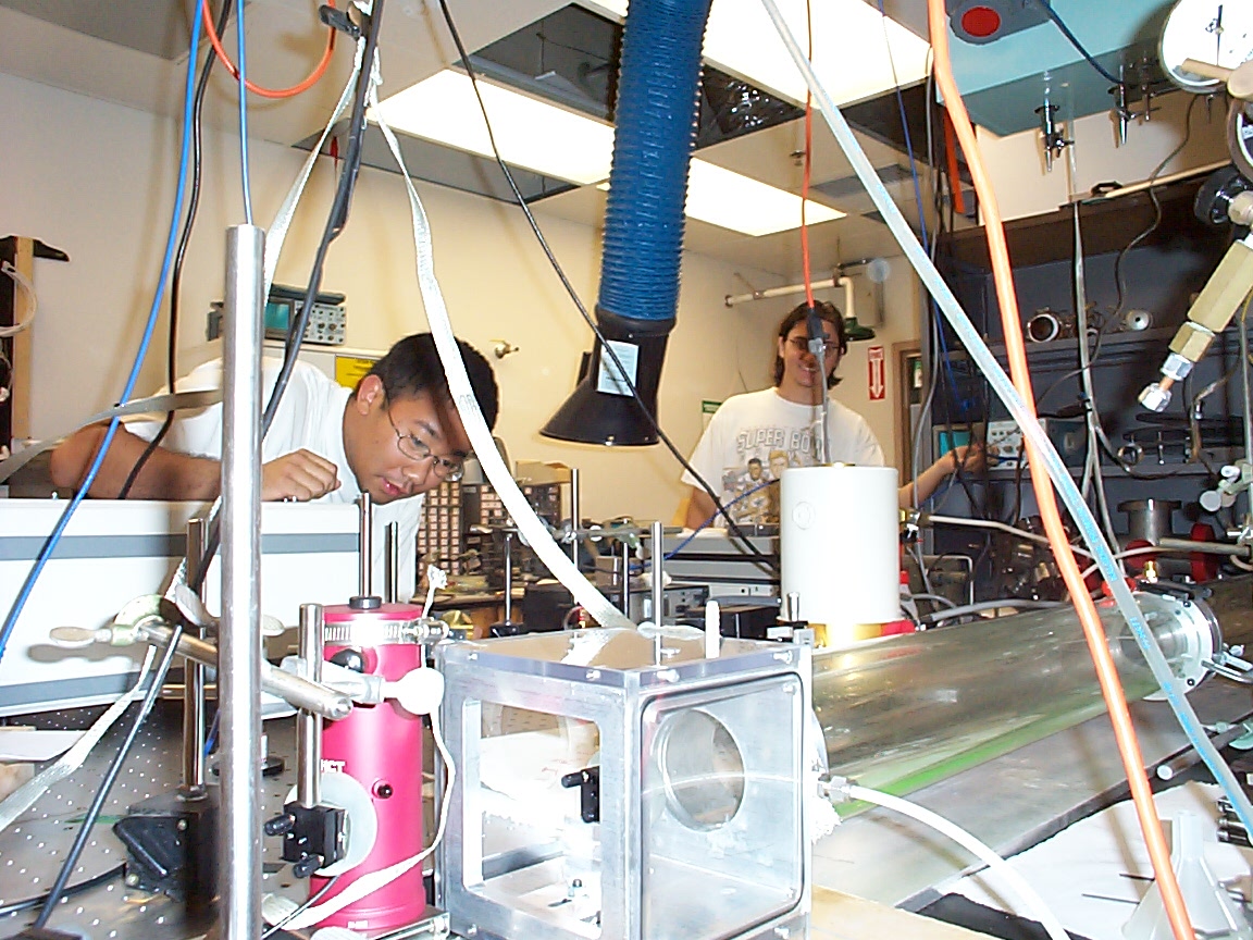 researcher at lab table